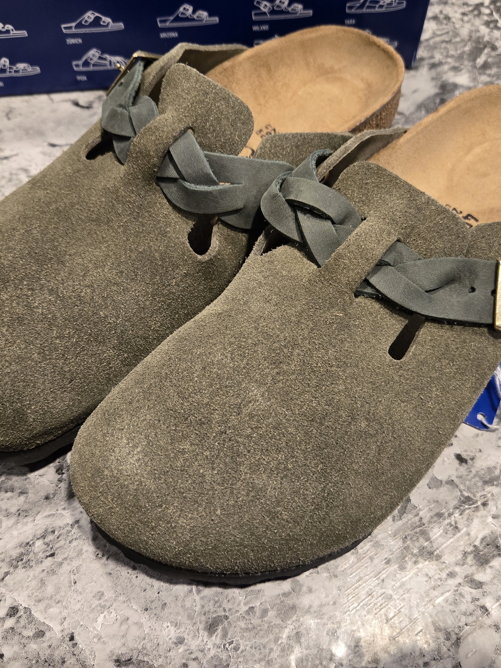 Birkenstock Boston Braided Thyme Narrow 40